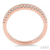 1/4 Ctw Round Cut Diamond Wedding Band in 14K Rose Gold