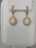 14KY Opal and Diamond Earrings