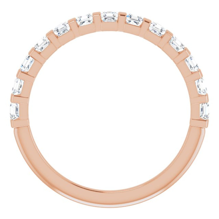 14K Rose 5/8 CTW Natural Diamond Anniversary Band