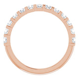 14K Rose 5/8 CTW Natural Diamond Anniversary Band