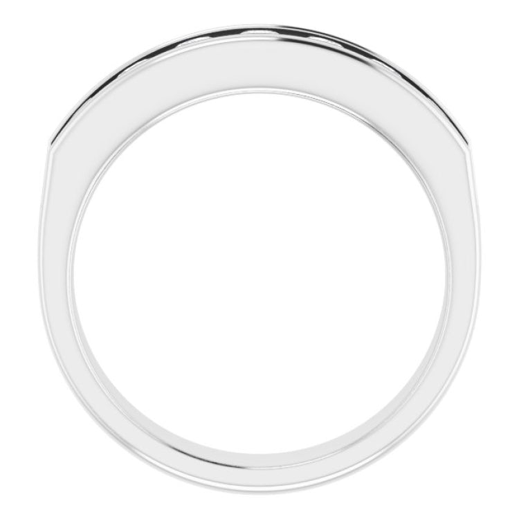 14K White 1 CTW Natural Diamond Band