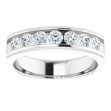 14K White 1 CTW Natural Diamond Band