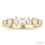 5/8 ctw Mixed Cut Diamond Fashion Band in 14K Yellow Gold
