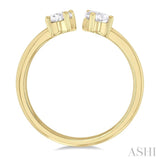 1 ctw Toi Et Moi Oval and Pear Cut Diamond Open Fashion Ring in 14K Yellow Gold