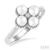 4MM WP .02CTRDDM CLOVER RING WG 10K-G*