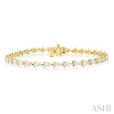 4.00CTPS DM EAST-WEST PEAR TB YG 14K-H*