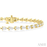 4.00CTPS DM EAST-WEST PEAR TB YG 14K-H*