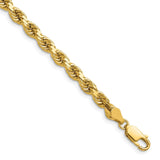14K 22 inch 4.5mm Diamond-cut Rope with Lobster Clasp Chain