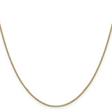 14K 24 inch .9mm Box with Lobster Clasp Chain