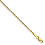 14K 16 inch 1.5mm Diamond-cut Rope with Lobster Clasp Chain