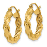 14k Light Twisted Hoop Earrings