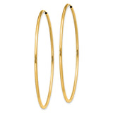14k 1.5x51mm Polished Round Endless Tube Hoop Earrings