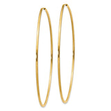 14k 1.2x60mm Polished Endless Tube Hoop Earrings