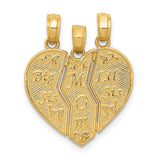 14k 3-Piece Break-apart BIG SIS-MOM-LIL SIS Charm