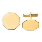 14K Men's Octagonal Cuff Links