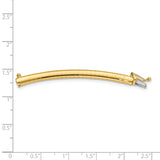 14k 4mm Lightweight Domed Omega 2 inch Extender for Necklace