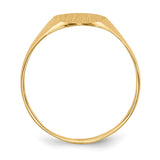 14k 8.5x10.0mm Closed Back Signet Ring