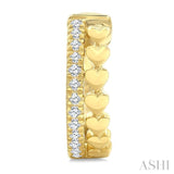 1/10 Ctw Single Cut Diamond Heart Petite Huggie Earrings in 10K Yellow Gold