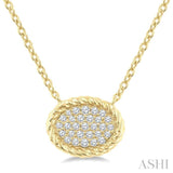 .20CTRDDM PAVE OVAL ROPE PD YG 10K-G+CH*