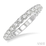 1/2 Ctw Lattice Round Cut Diamond Wedding Band in 14K White Gold