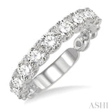 2 Ctw Lattice Round Cut Diamond Wedding Band in 14K White Gold