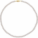 14K Yellow Gold Panache® Cultured White Freshwater Pearl 18" Necklace