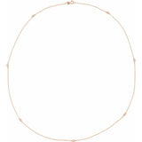 14K Rose Gold 1/3 CTW Lab-Grown Diamond 7-Station 24