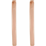 14K Rose Gold Hinged 18 mm Hoop Earrings
