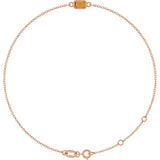 14K Rose Gold Natural Citrine 6 1/2-7 1/2" Bracelet