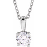 14K White Gold 1 1/2 CT Lab-Grown Diamond 18