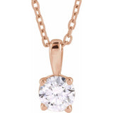 14K Rose Gold 1 1/2 CT Lab-Grown Diamond 18