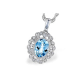 14KT Gold Aqua Necklace