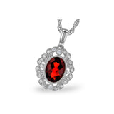 14KT Gold Garnet Necklace