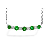 14KT Gold Emerald Necklace