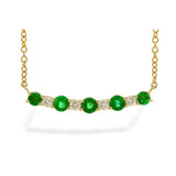 14KT Gold Emerald Necklace