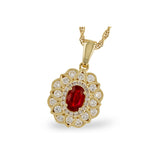 14KT Gold Ruby Necklace