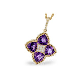 14KT Gold Amethyst Necklace