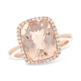 14KT Gold Ladies Morganite Fashion Ring