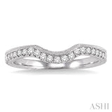 1/5 Ctw Round Cut Diamond Wedding Band in 14K White Gold