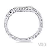 1/5 Ctw Round Cut Diamond Wedding Band in 14K White Gold