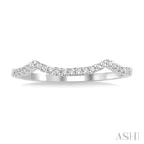 1/10 ctw Round Cut Diamond Wedding Band in 14K White Gold