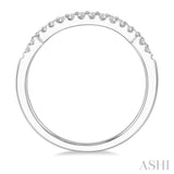 1/5 ctw Round Cut Diamond Wedding Band in 14K White Gold