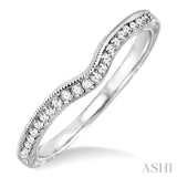 1/6 Ctw Round Cut Diamond Matching Wedding Band in 14K White Gold