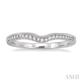 1/6 Ctw Round Cut Diamond Matching Wedding Band in 14K White Gold