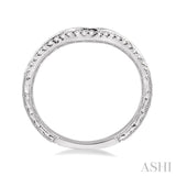 1/6 Ctw Round Cut Diamond Matching Wedding Band in 14K White Gold