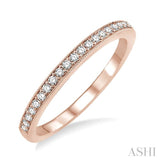 1/5 Ctw Round Cut Diamond Wedding Band in 14K Rose Gold