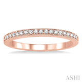 1/5 Ctw Round Cut Diamond Wedding Band in 14K Rose Gold