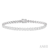 3.00 ctw Round Cut Lovebright Diamond Tennis Bracelet in 14K White Gold