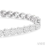 3.00 ctw Round Cut Lovebright Diamond Tennis Bracelet in 14K White Gold