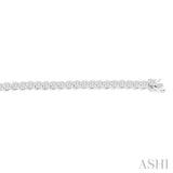 3.00 ctw Round Cut Lovebright Diamond Tennis Bracelet in 14K White Gold